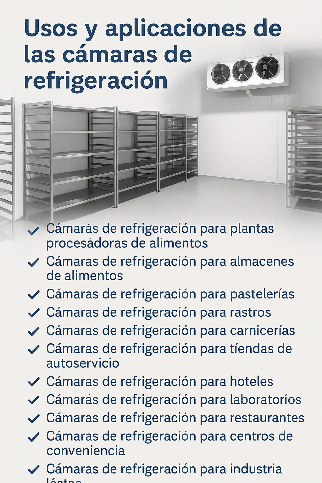 Aplicaciones de cámaras de refrigeración