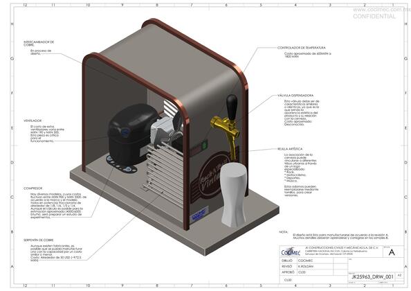 Vista previa de DRP0006 Enfriador De Cerveza Plano Proyecto